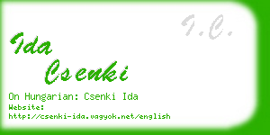 ida csenki business card